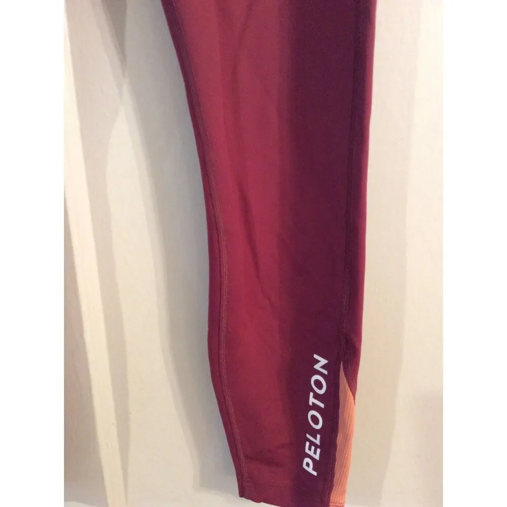Peloton Leggings Medium M Womens Burgandy Activewear